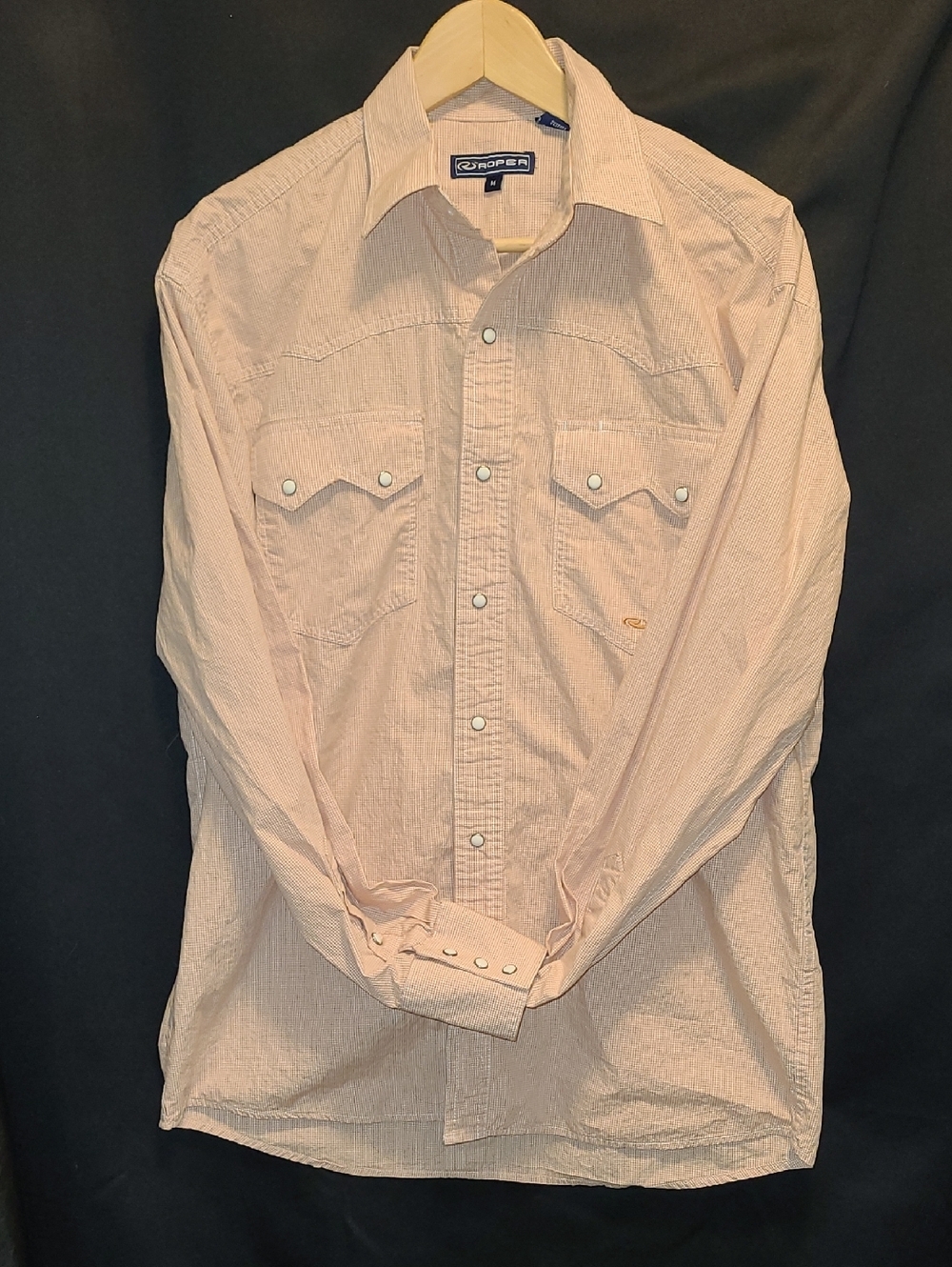 ROPER Men's Long Sleeve Snap Western Shirt - Light RUSTY COLOR SIZE MED